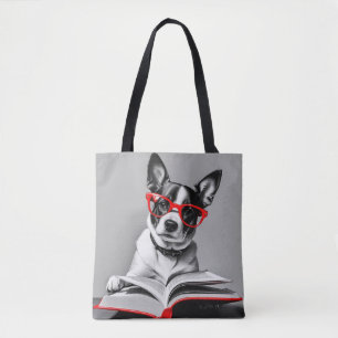 Dog Reading Book