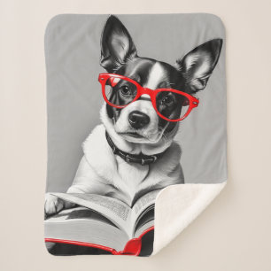 Dog Reading Book Sherpadecke