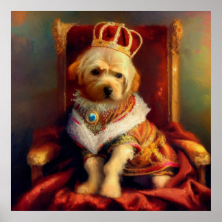 Dog Renaissance King Poster