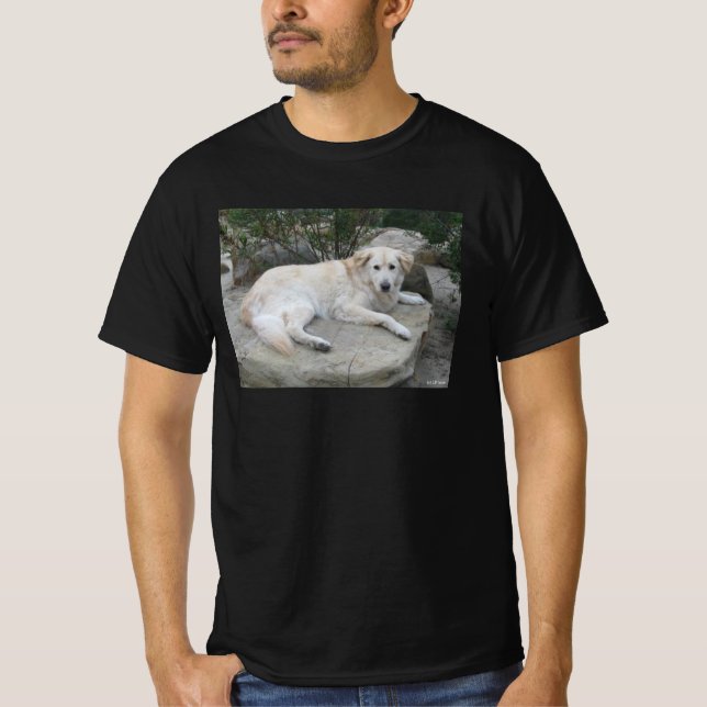 Dog Resting On A Rock T-Shirt (Vorderseite)