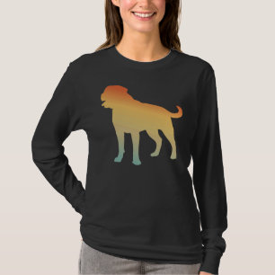 Dog Rottweiler Silhouette Maskenverkleidung T-Shirt