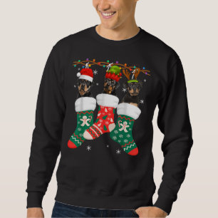Dog Rottweiler Weihnachtssocken Xmas Pajama Pu Sweatshirt
