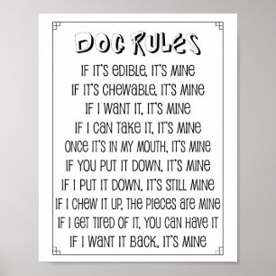 Dog Rules Poster