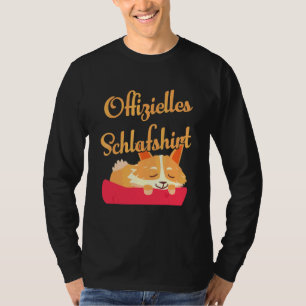 Dog Schlafen Pajama Nightgown Dreaming Bed T-Shirt