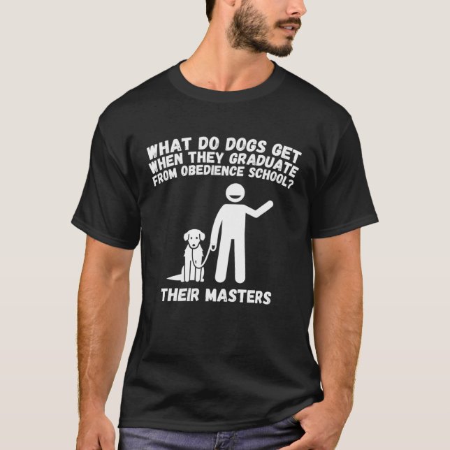 Dog School Obedience Training Graduation Award T-Shirt (Vorderseite)