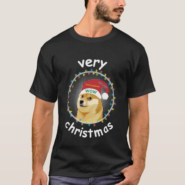 Dog Sehr weihnachtlicher essenzieller T - Shirt (Vorderseite)
