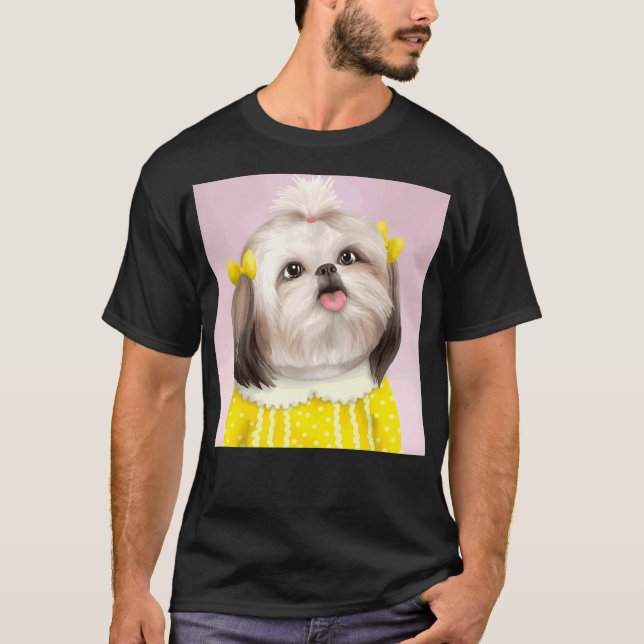 Dog Shih Tzu Digital D9 T-Shirt (Vorderseite)