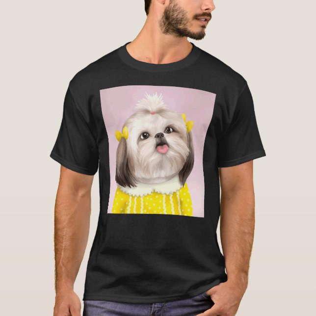 Dog Shih Tzu Digital D9 T-Shirt (Vorderseite)