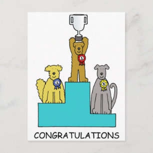 Dog Show Erfolg Herzlichen Glückwunsch Postkarte