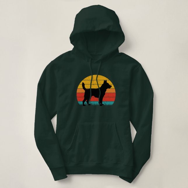 Dog Silhouette at Sunset Hoodie (Design vorne)