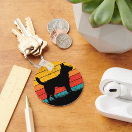 Dog Silhouette at Sunset Schlüsselanhänger