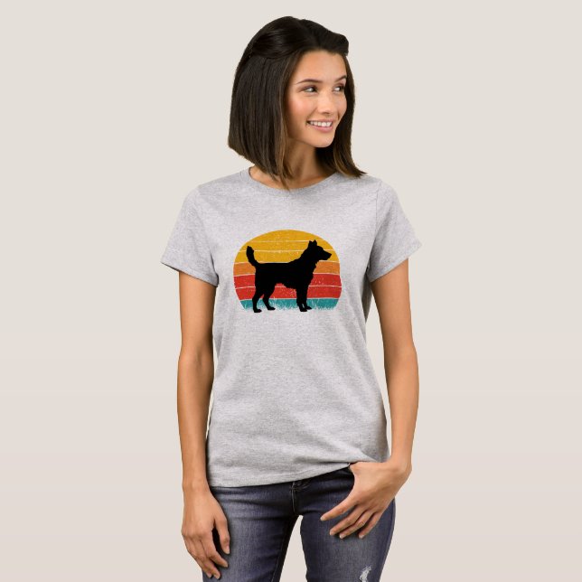 Dog Silhouette at Sunset T-Shirt (Vorne ganz)