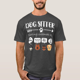 Dog Sitter  Dog Sitter Gift Funny Dog Faces T-Shirt