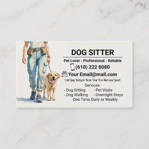 Dog Sitter Dog Walker Dog Walking Visitenkarte