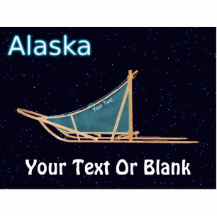 Dog Sled - Alaska Fotoskulptur Magnet