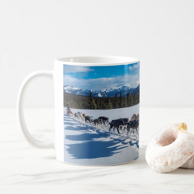 Dog sled kaffeetasse (Mit Donut)