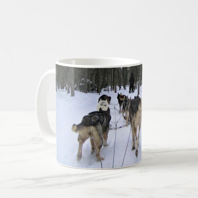 Dog Sledding in Quebec, Kanada Kaffeetasse (Vorderseite Links)