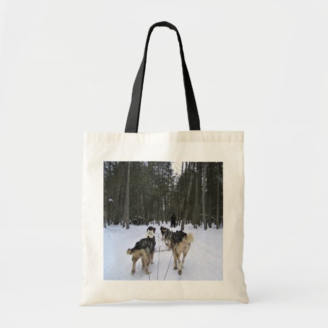 Dog Sledding in Quebec, Kanada Tragetasche (Vorne)