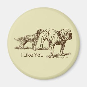 Dog Sniffs Hintern Magnet