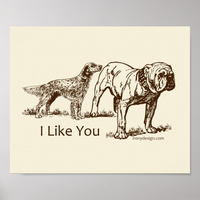 Dog Sniffs Hintern Poster (Vorne)