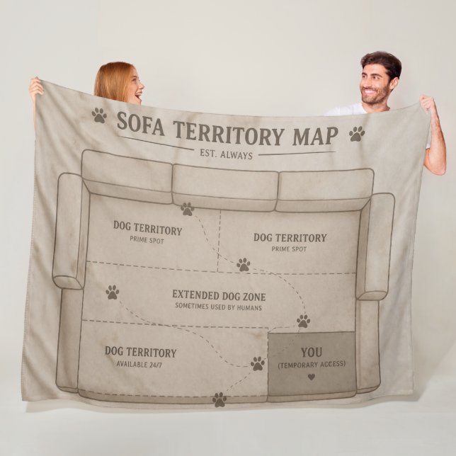 Dog Sofa Territory Blanket Funny Gift Fleecedecke (Beispiel)