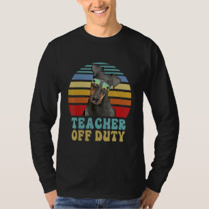 Dog Summer Teacher Off Duty Manchester Terrier Dog T-Shirt