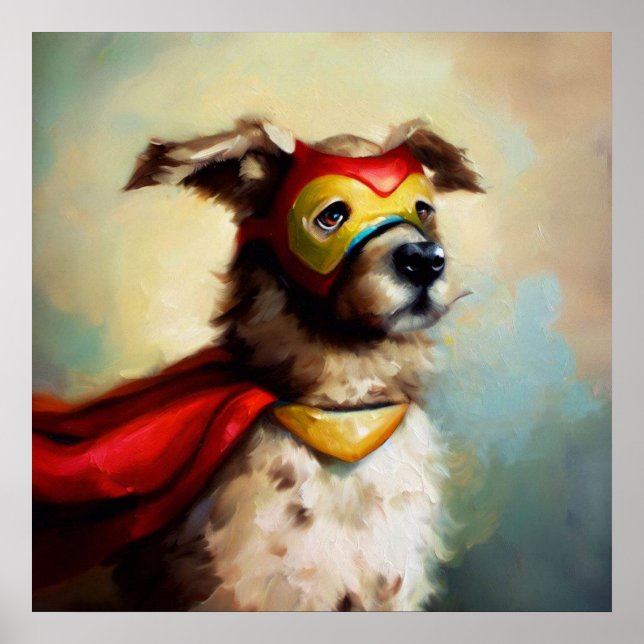 Dog Superhero Poster (Vorne)
