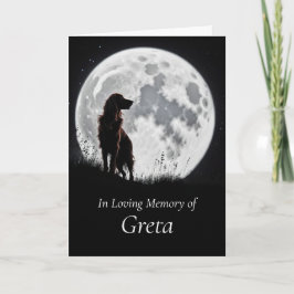 Dog Sympathy Beautiful Irish Setter against a Moon Karte
