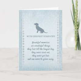 Dog Sympathy Card Blue - Schöne Erinnerungen Karte