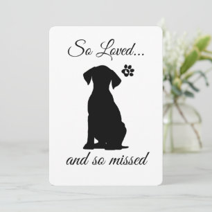 Dog Sympathy Card druckbar - Sofortdownload Einladung