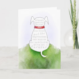 Dog Sympathy Card - Impressionen auf unserem Herze Karte