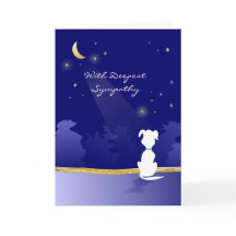Dog Sympathy Card - Mond und Sterne