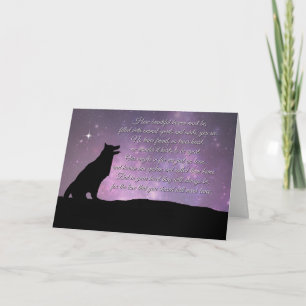 Dog Sympathy Card With Spiritual Poem Karte