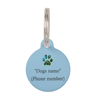Dog Tag Blue Tiernamensmarke