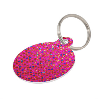 Dog Tag Polka Dots Sparkley Jewels Tiernamensmarke