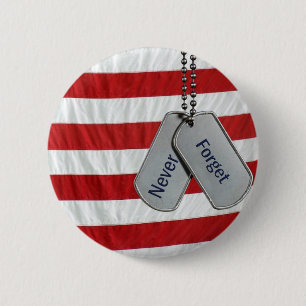 Dog Tags on Flag Button