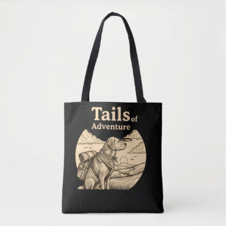 Dog Tails of Adventure Funny Dog Lover Hiking 