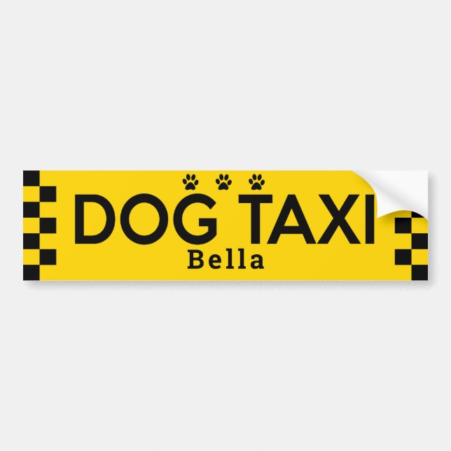 Dog Taxi an Personalisierung Taxi für spaßige Hund Autoaufkleber (Vorne)