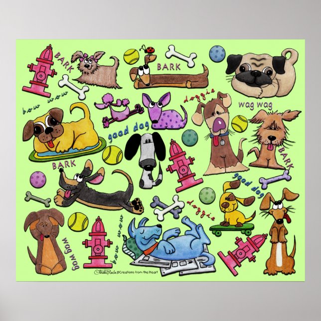 Dog Themed Collage Poster (Vorne)