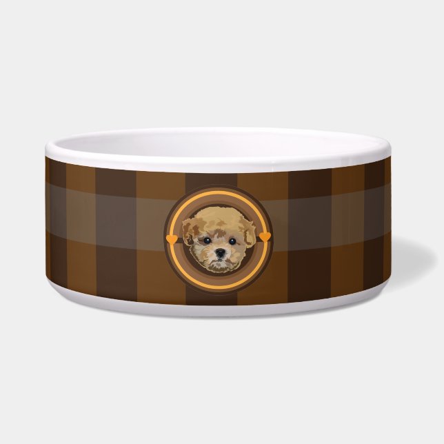 Dog Toy Poodle (braun) Napf (Vorderseite)