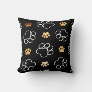 Dog Tracks Throw PIllow Kissen