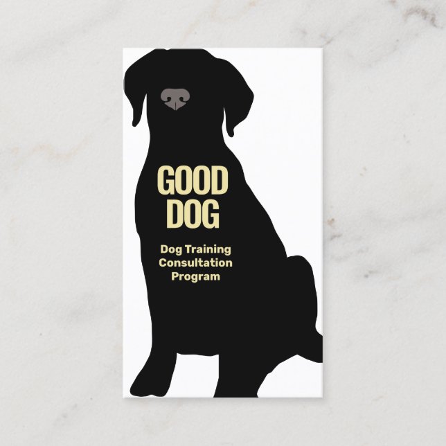 Dog Trainer Black Lab Business Card Visitenkarte (Vorderseite)