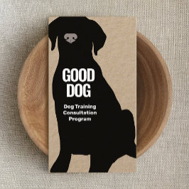 Dog Trainer Black Lab Kraft Business Card Visitenkarte