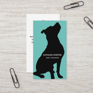 Dog Trainer Black Silhouette Visitenkarte