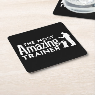 Dog Trainer Die Phantastischsten Trainer Funny Ges Rechteckiger Pappuntersetzer