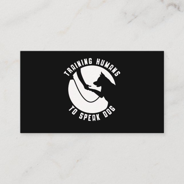 Dog Trainer Frauen Männer Agility Fortbildung Visitenkarte (Vorderseite)