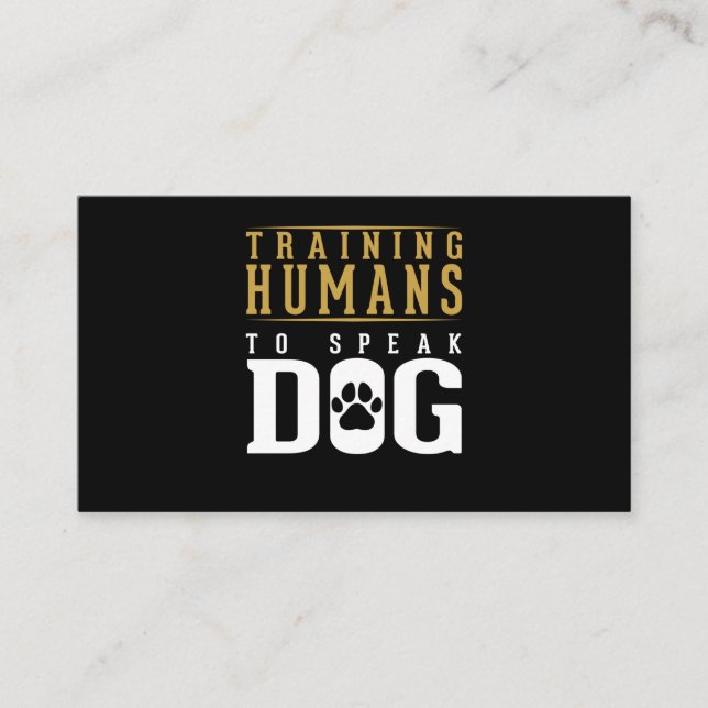 Dog Trainer Funny Dog Agility Training Visitenkarte (Vorderseite)