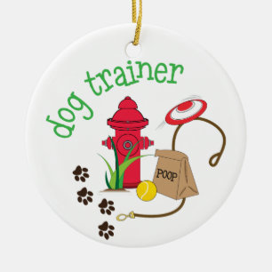 Dog Trainer Keramik Ornament