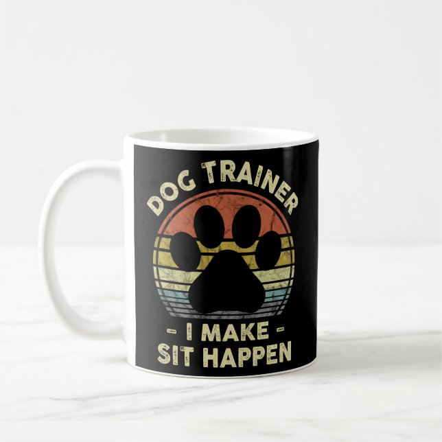 Dog Trainer, mache ich mich fit für einen Hund Kaffeetasse (Links)