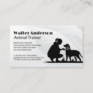 Dog Trainer   Tierdienste Visitenkarte